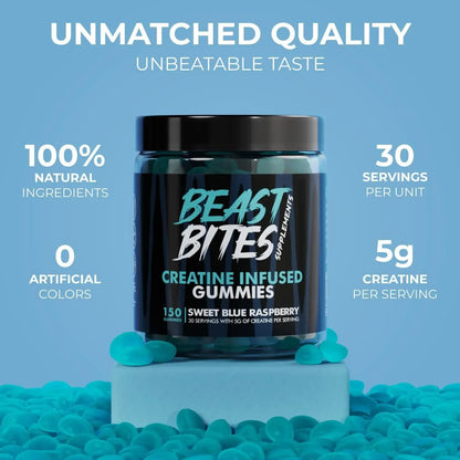 BEAST BITES: Blueberry Creatine Gummies